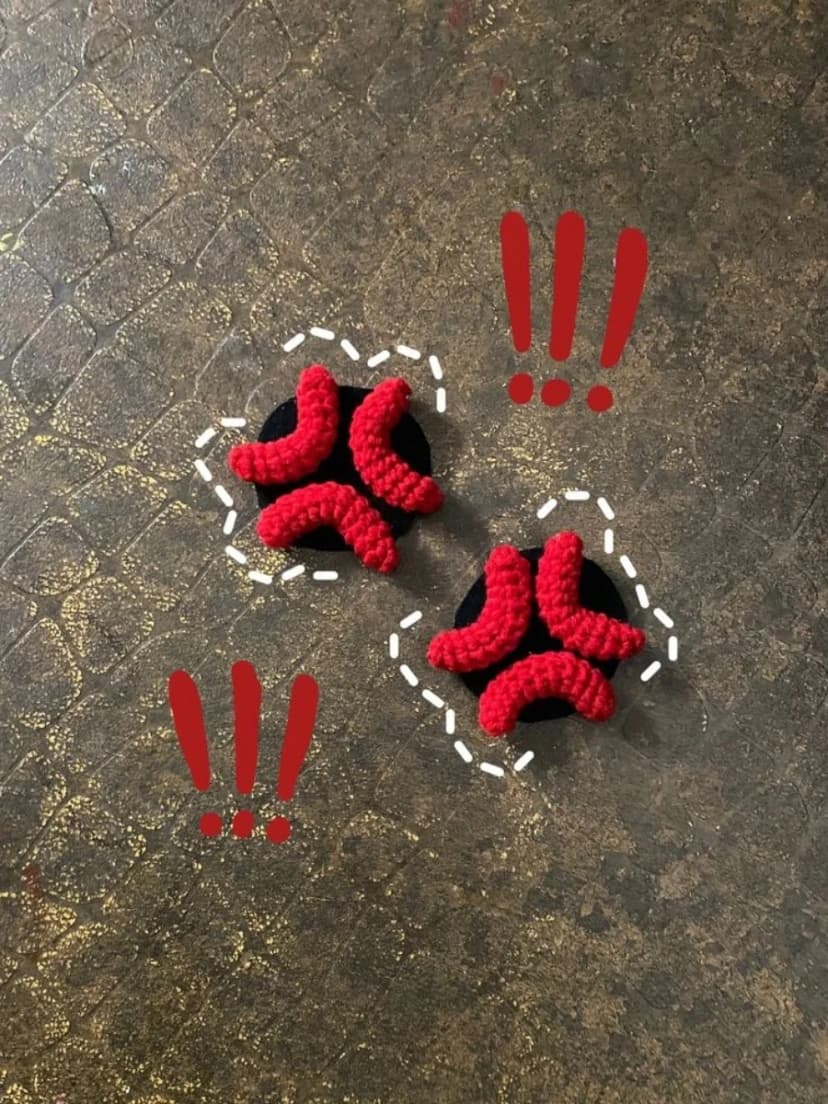 Crochet Angry Expression Clip