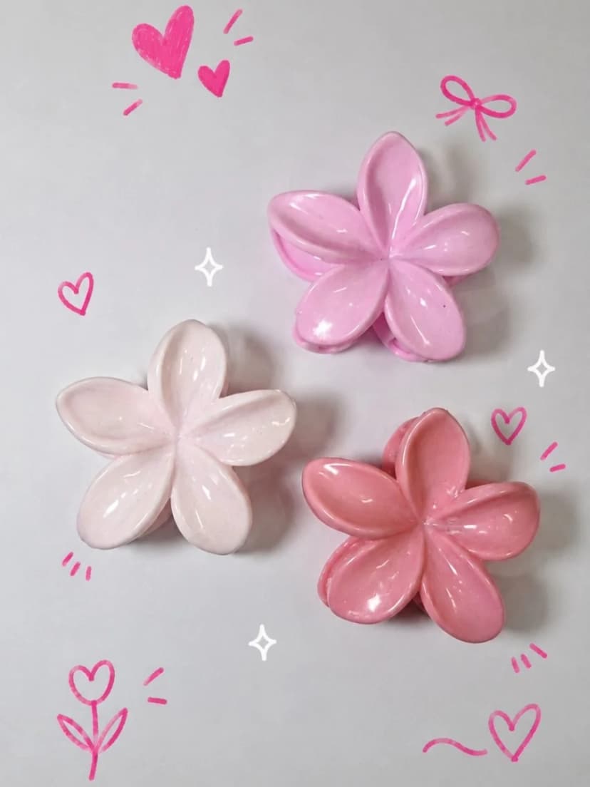 Pink Family Claw Clip Set